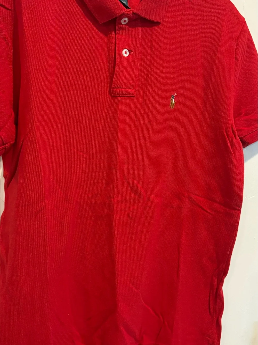Kids Polo by Ralph Lauren Red Classic Pique Polo Shirt. Size L (14-16)